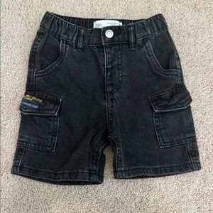 Zara Stylish Black Kids Cargo Shorts